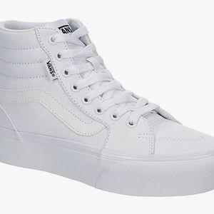 Never worn Vans high top, platform sneakers. Wmn Size 8.